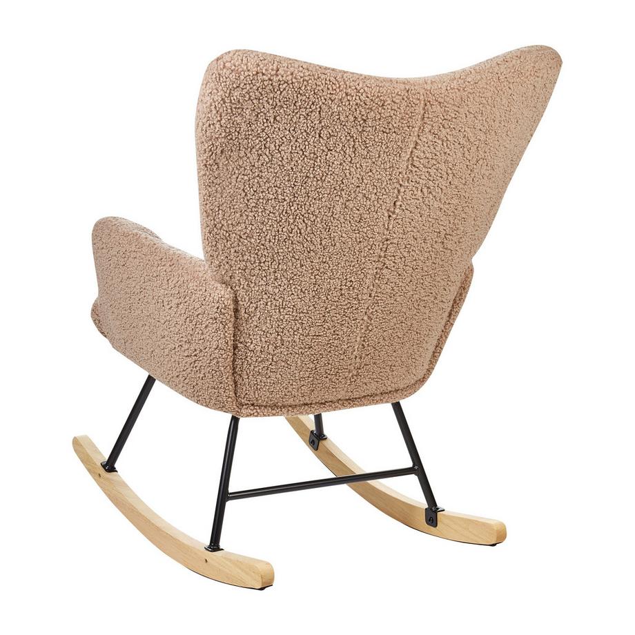 Beliani Poltrona a dondolo en Bouclé Moderno OULU  