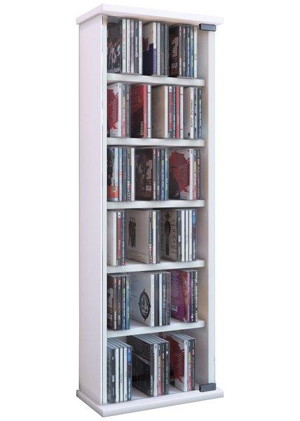 VCM Holz CD DVD Stand Regal Schrank Aufbewahrung Standregal Ständer Vetro Glastür  