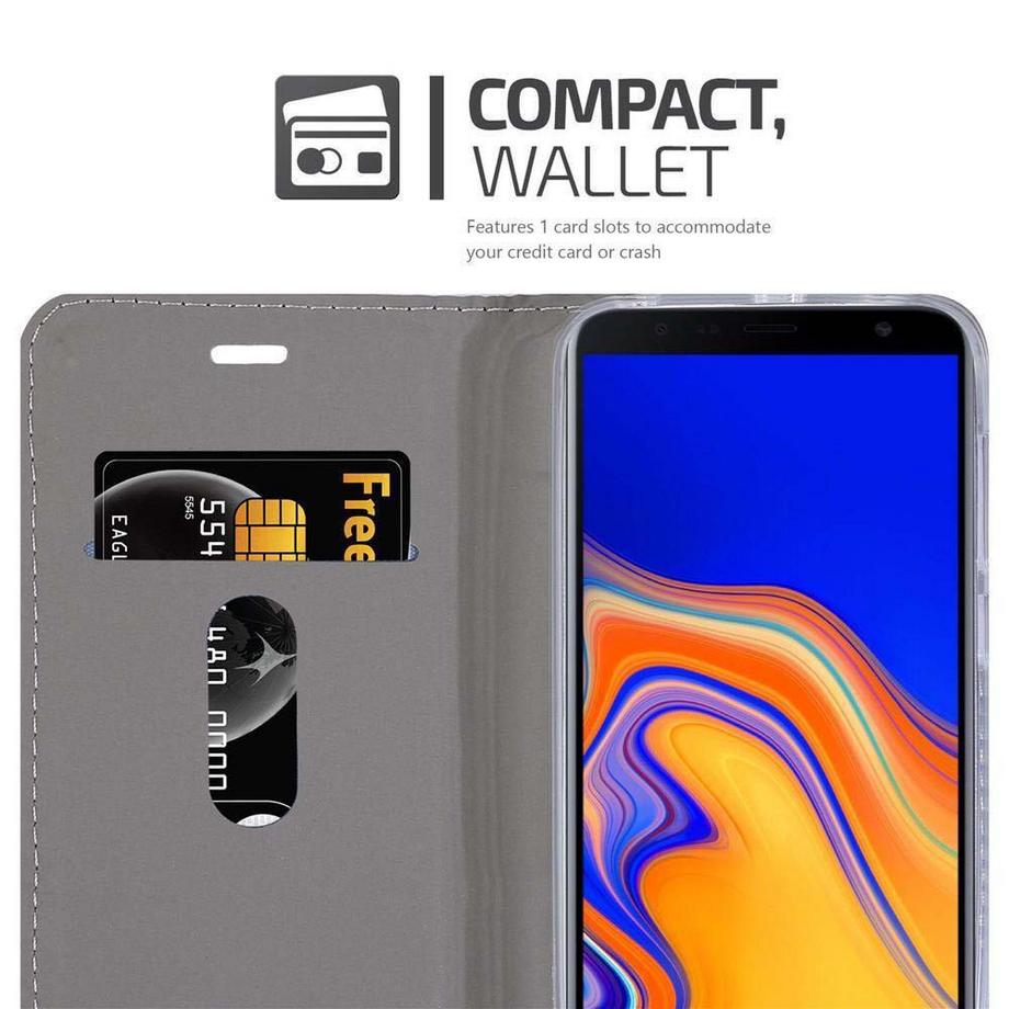 Cadorabo  Hülle für Samsung Galaxy J6 PLUS Magnetverschluss, Kartenfach 