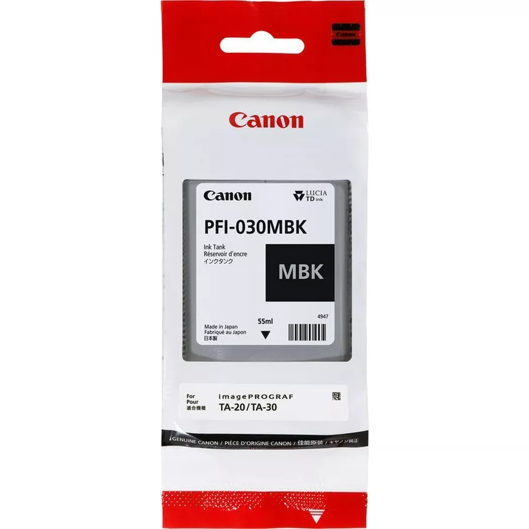 Canon – Tintenpatrone matt schwarz PFI030MBK iPF TX-20 55ml, One Size