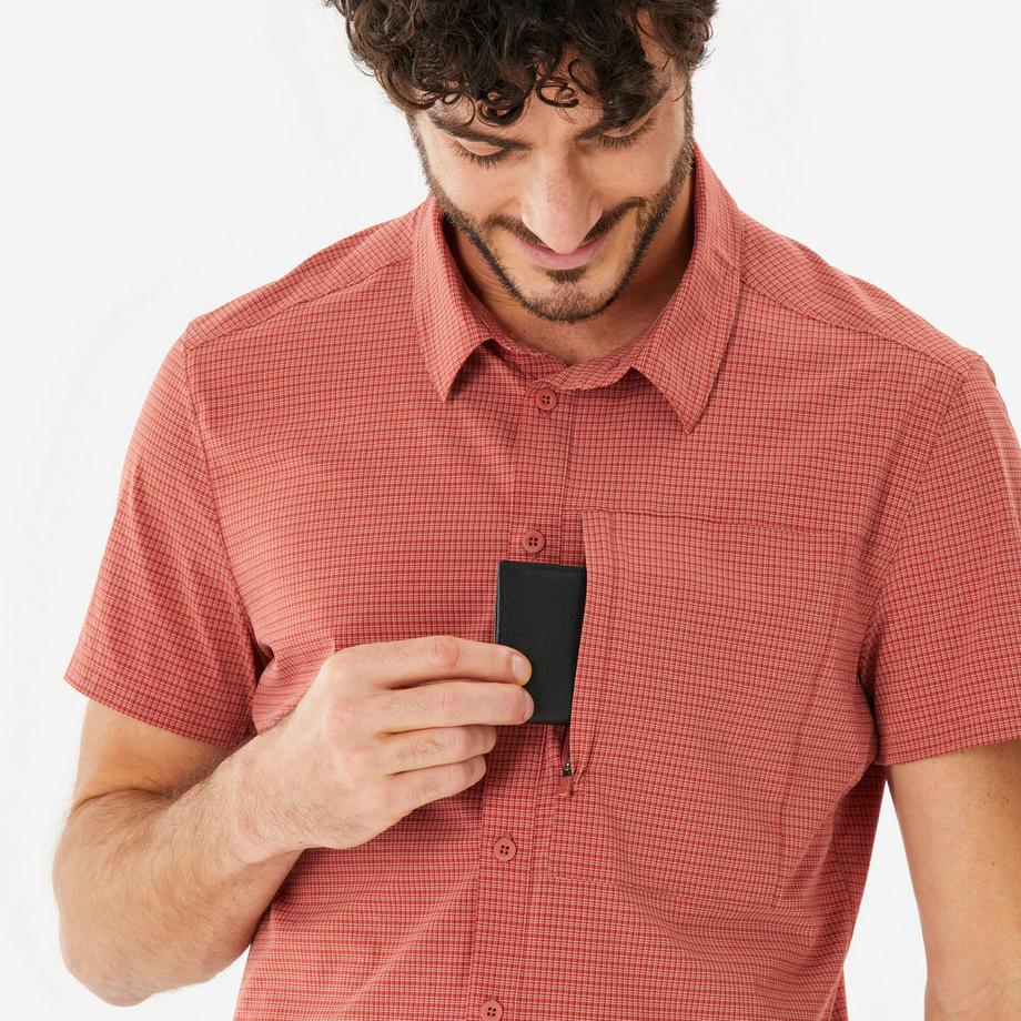 FORCLAZ  Camicia da trekking uomo maniche corte stretch 