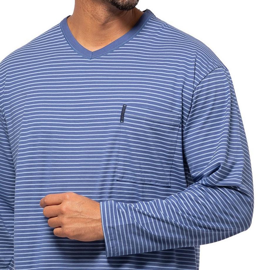 Ammann Extra Light Cotton Camicia da Notte a Righe  