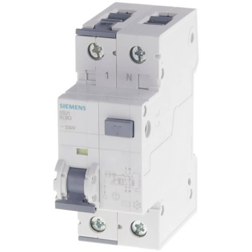 Siemens  Interrupteur FI/LS, 10 kA, 1P+N, type F, temporisé à court terme K, 30 ma, C-Char, in, 16 A 