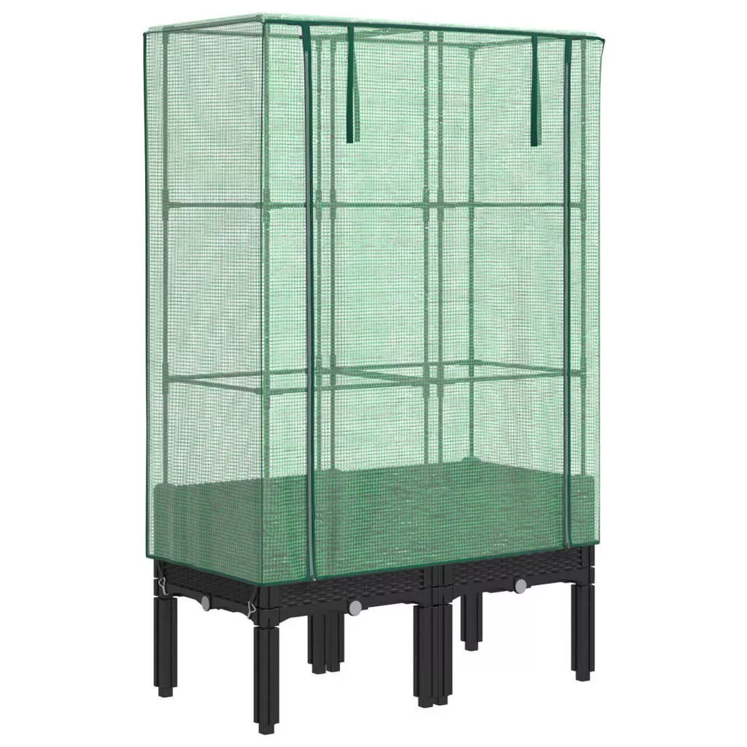 VidaXL - Jardinière surélevée polypropylène, One Size, Noir
