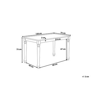 Beliani Tavolo da pranzo per 6 persone en Fibra a media densità (MDF) Classico CARY  