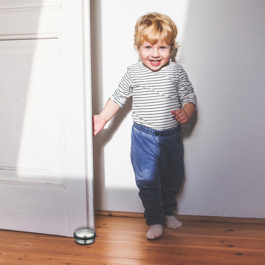 B2X  Türstopper aus Edelstahl, 2er-Set 