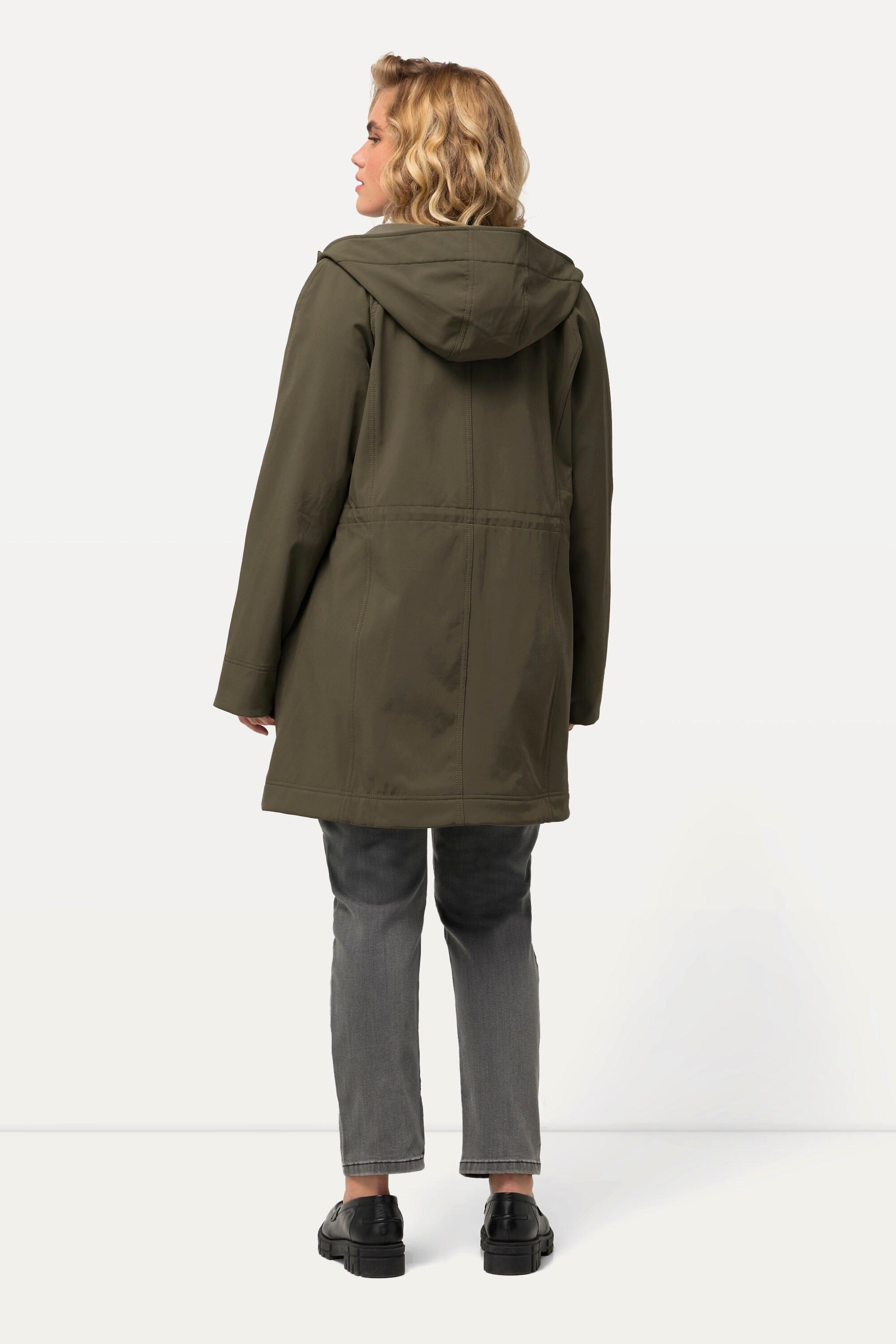 Ulla Popken HYPRAR Giacca Softshell Idrorepellente con Fodera in Pile  