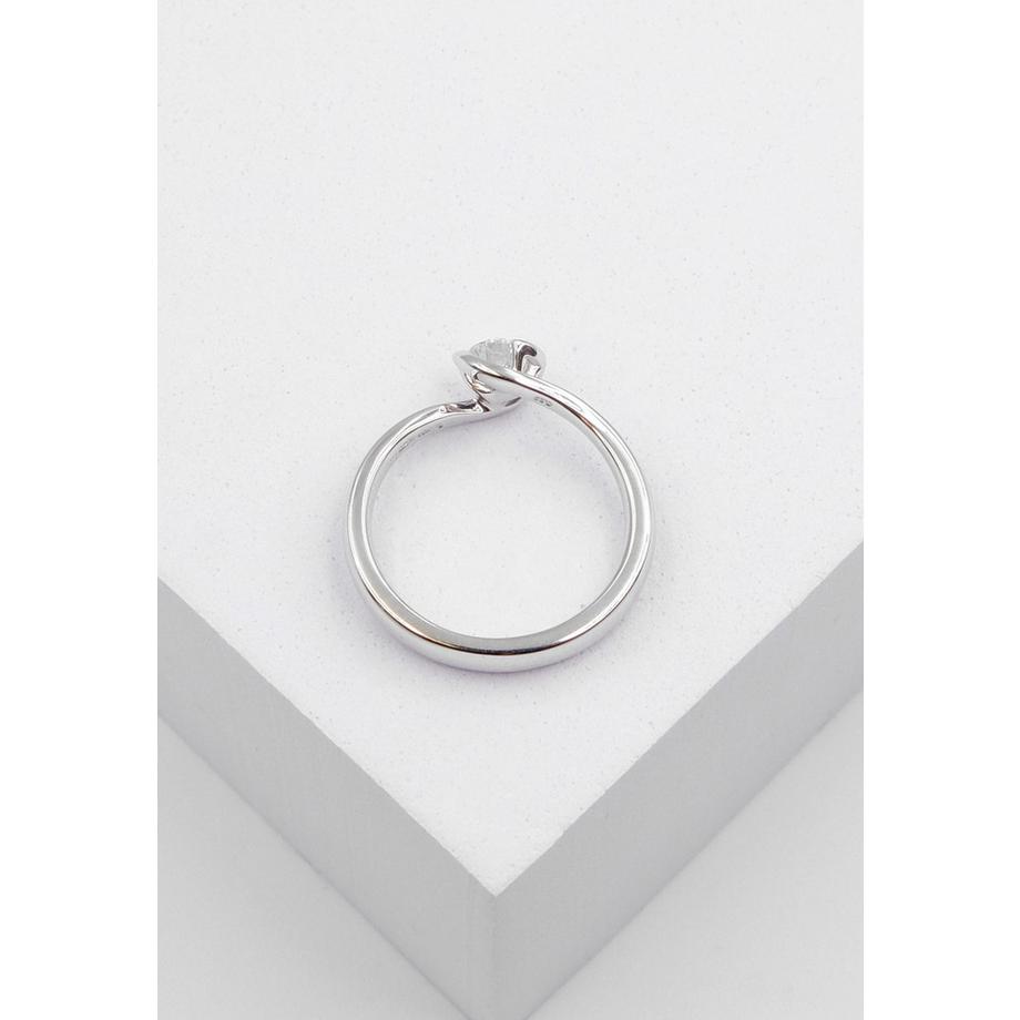 MUAU Schmuck  Bague Solitaire Diamant 0.25ct. or blanc 750 