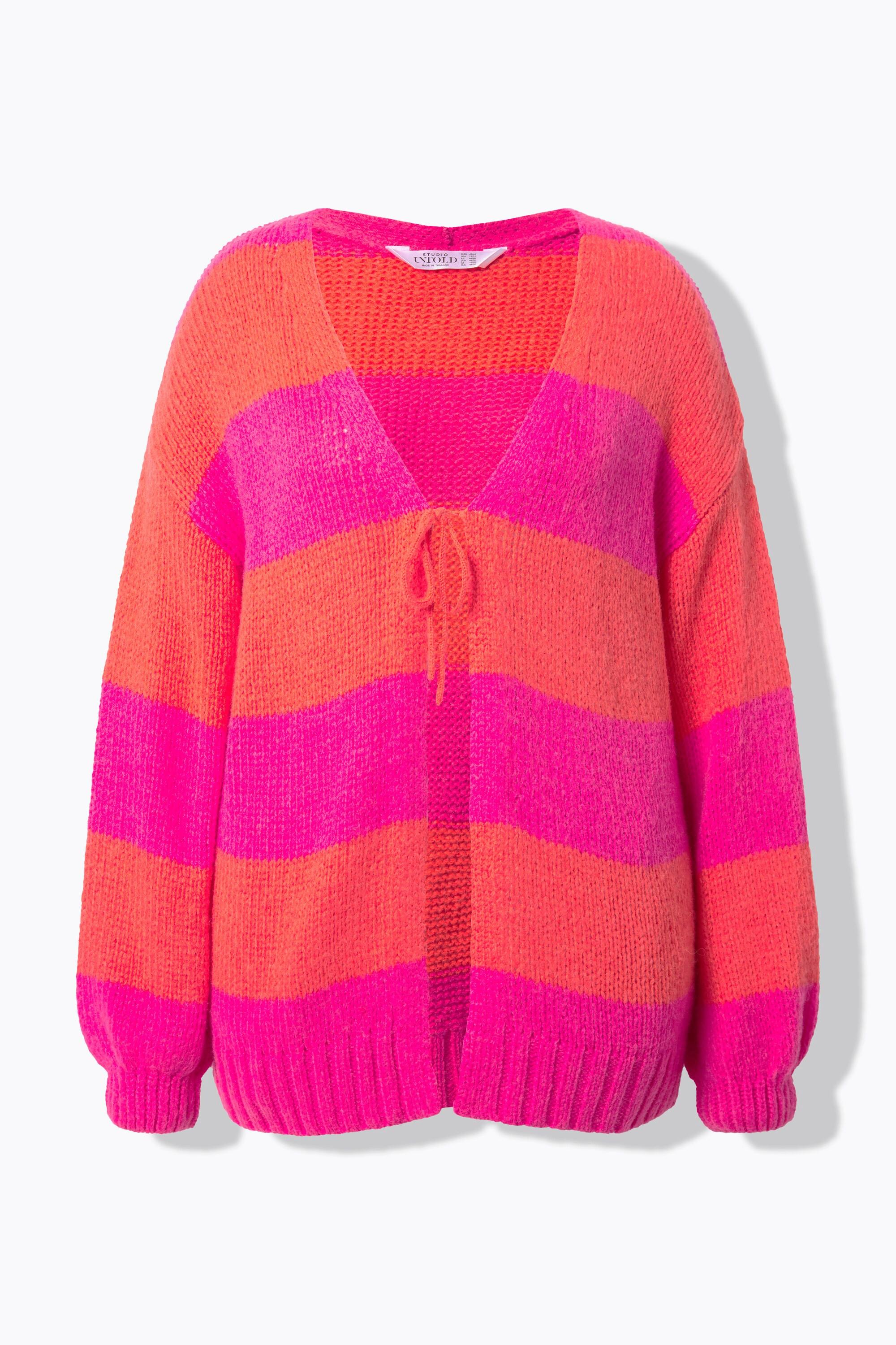 Studio Untold Cardigan Oversize Rayures Cordon à Nouer  