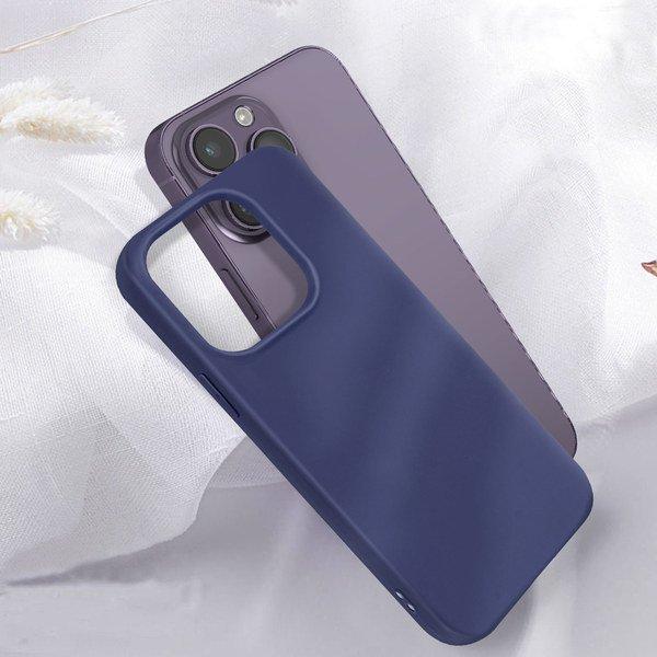 Avizar  Cover iPhone 14 Pro Silicone Blu Notte 