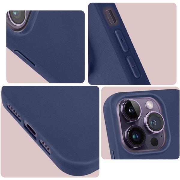 Avizar  Cover iPhone 14 Pro Silicone Blu Notte 