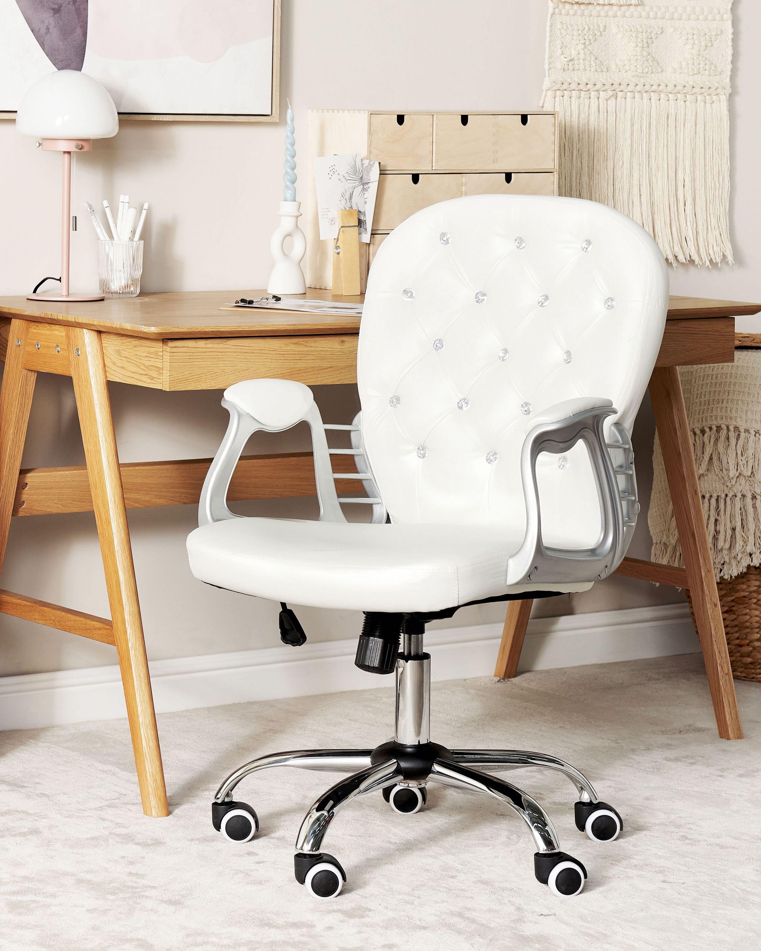 Beliani Chaise de bureau en Cuir PU Glamour PRINCESS  
