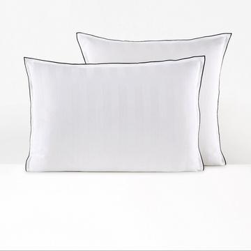 Taie d'oreiller satin de coton lavé