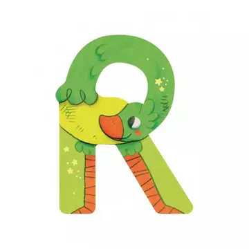Holzbuchstabe R grün L'alphabet, Moulin Roty