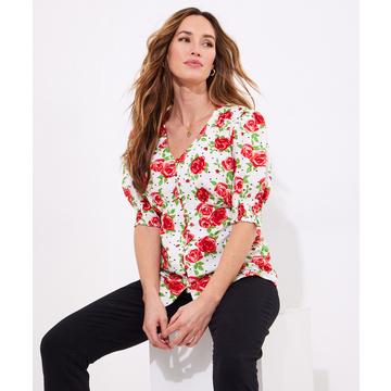 Rose Pintuck Bluse