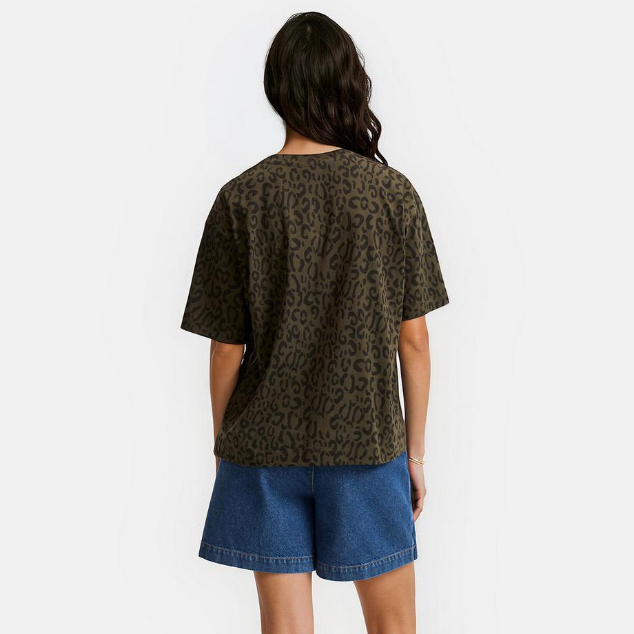 La Redoute Collections T-Shirt mit Leopardenprint  