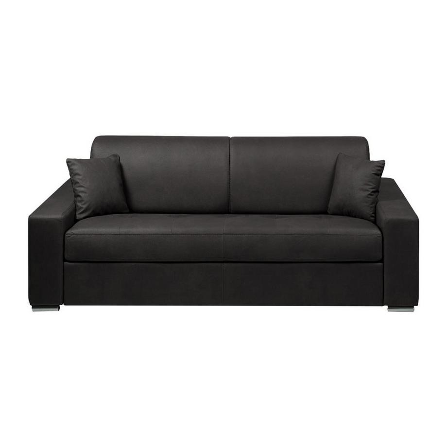 Vente-unique Schlafsofa 4Sitzer Stoff Liegefläche mit Lattenrost mit breiten LattenMatratze EMIR  