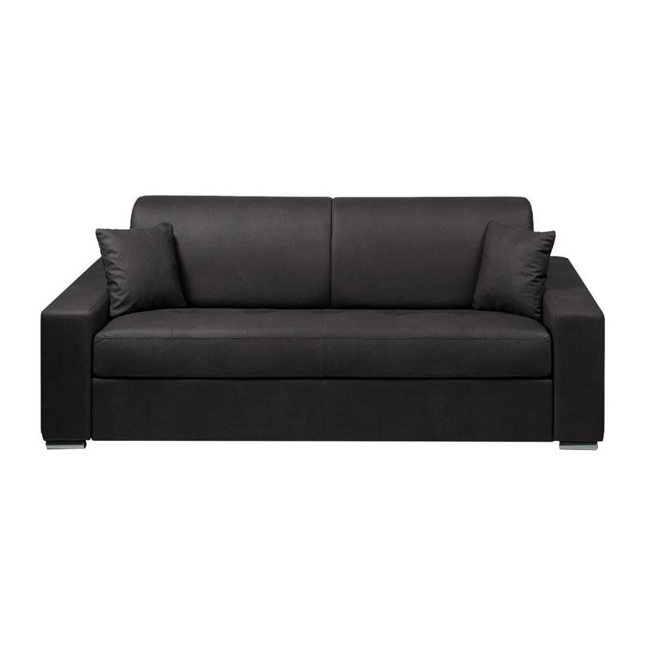 Vente-unique Schlafsofa 4Sitzer Stoff Liegefläche mit Lattenrost mit breiten LattenMatratze EMIR  