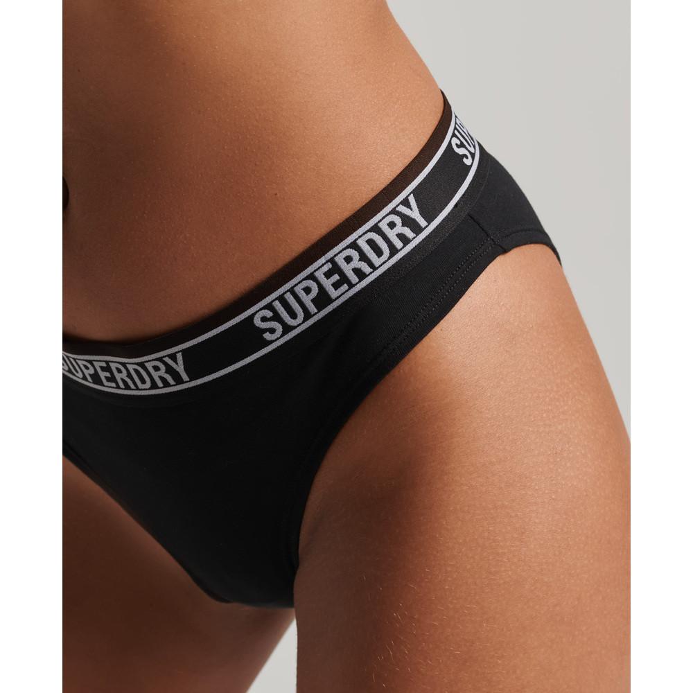 Superdry  mutandine multi logo da in cotone organico 