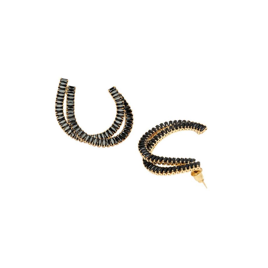 AVANT-GARDE PARIS  Diva Boucles d'oreilles cloutées double C 