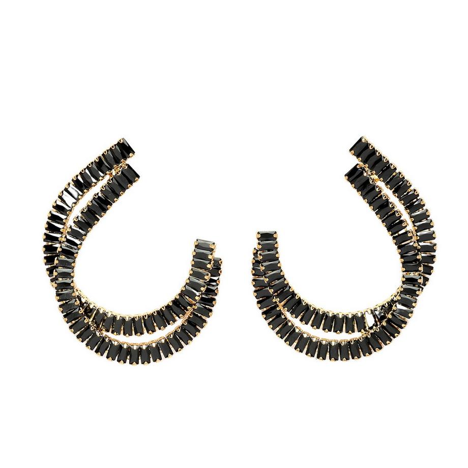 Diva Boucles d'oreilles cloutées double C