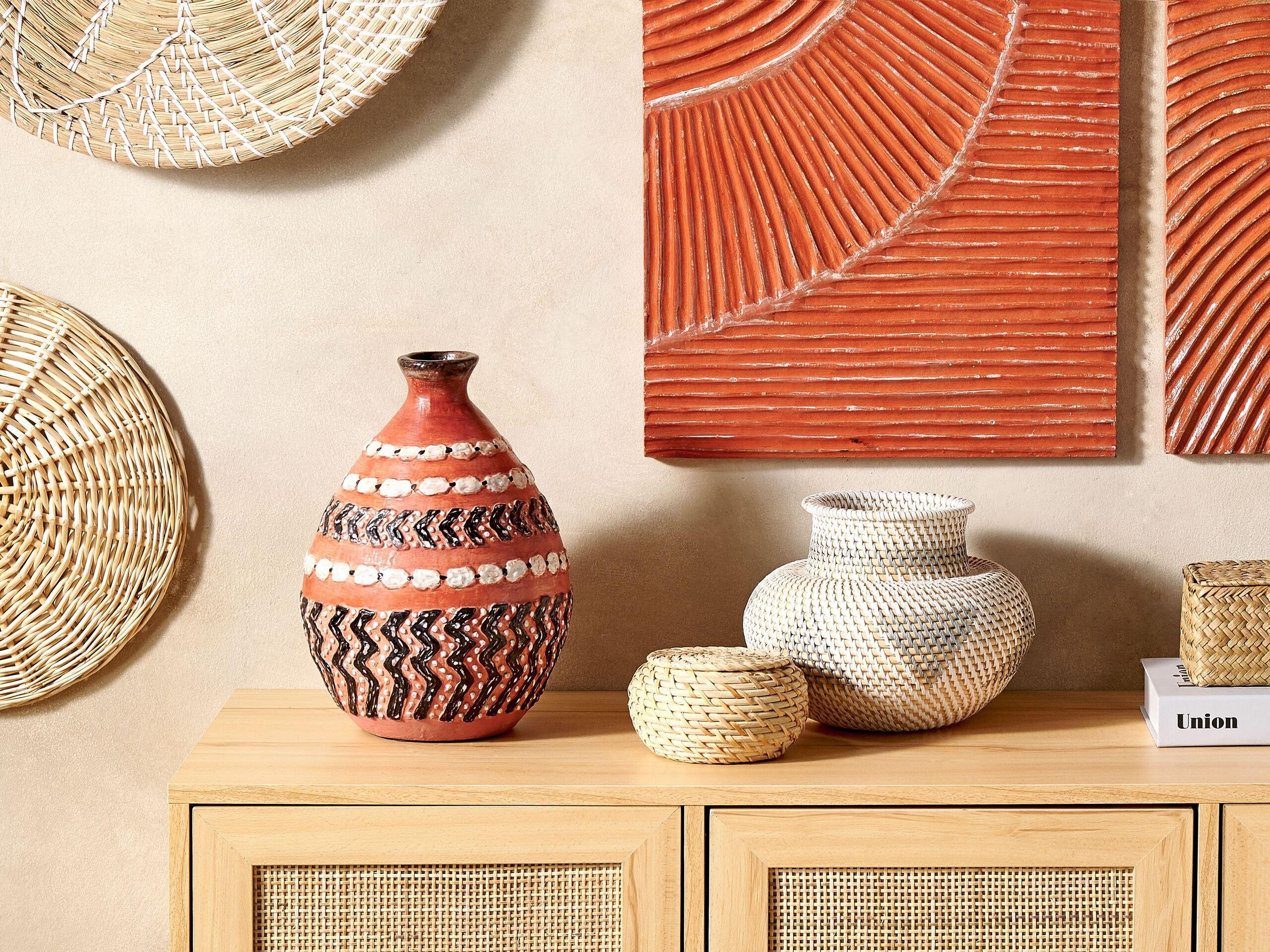 Beliani Vase décoratif en Terre cuite Boho KUMU  