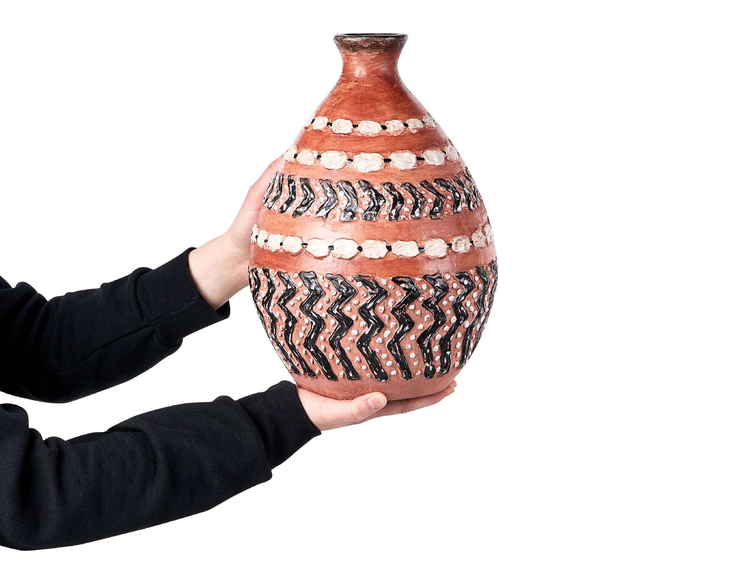 Beliani Vase décoratif en Terre cuite Boho KUMU  