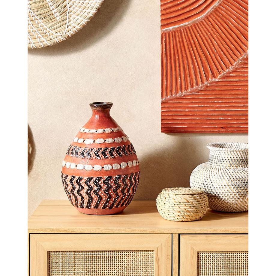 Beliani Vase décoratif en Terre cuite Boho KUMU  