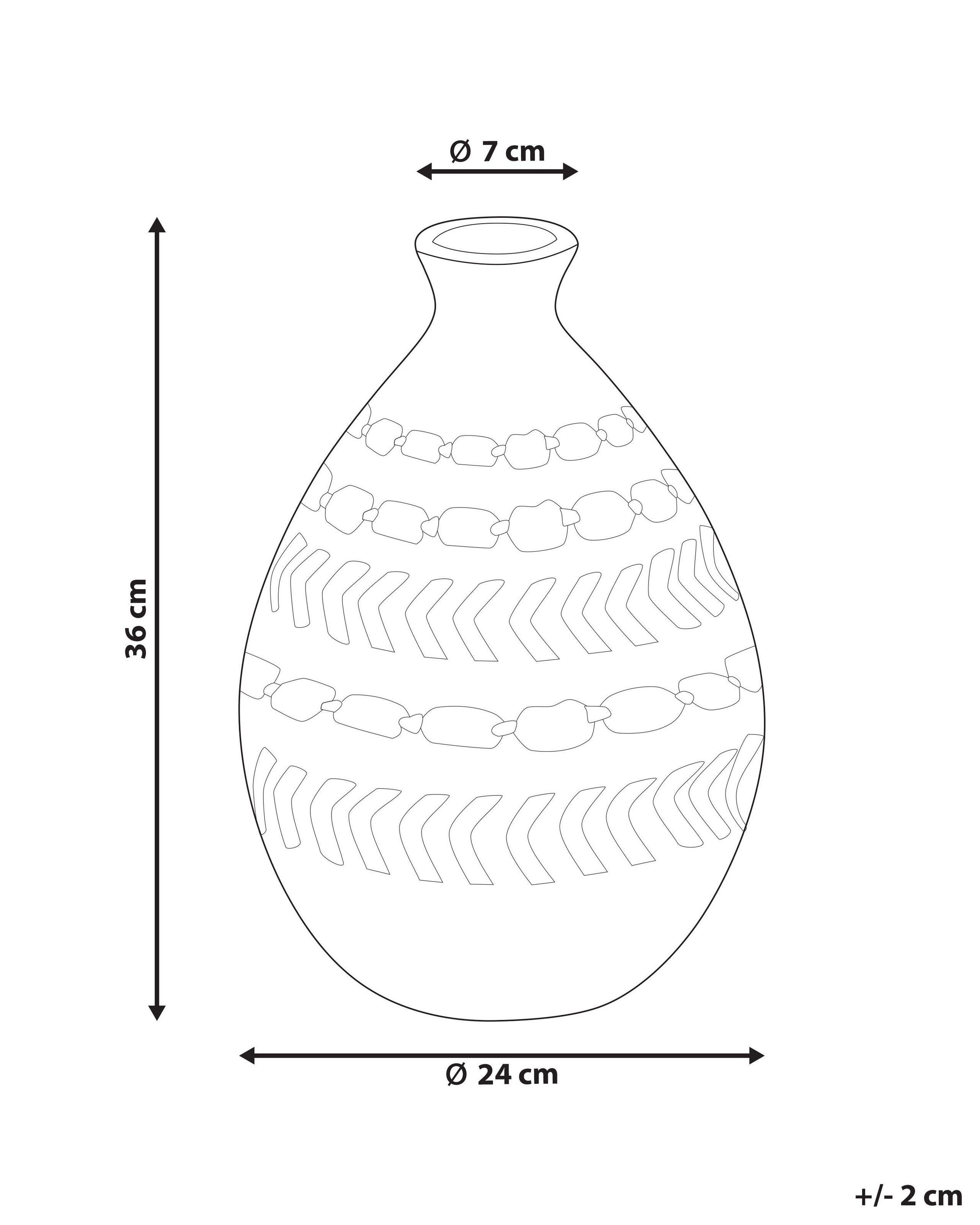 Beliani Vase décoratif en Terre cuite Boho KUMU  