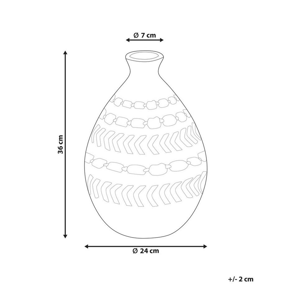 Beliani Vase décoratif en Terre cuite Boho KUMU  