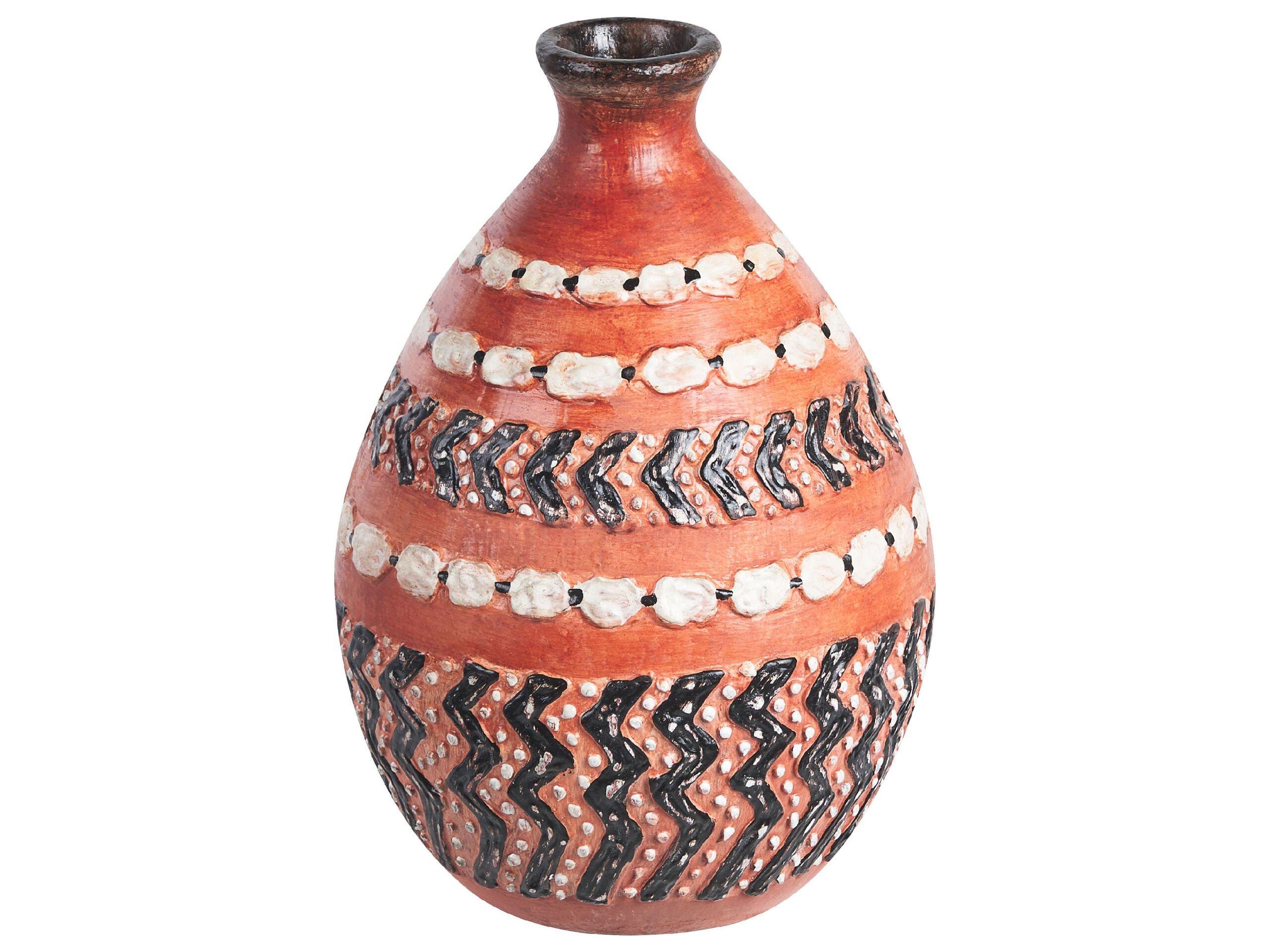 Beliani Vase décoratif en Terre cuite Boho KUMU  