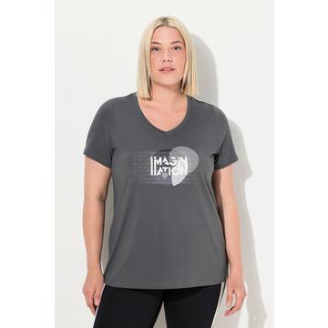 T-shirt technique, col en V et manches courtes, matière recyclée, coupe Classic Fit