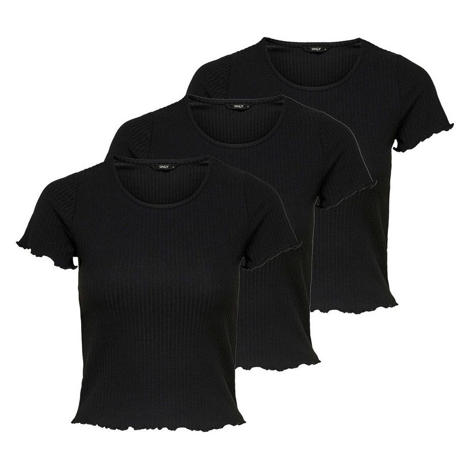 Maglietta Donne Confezione da 3 Vestibilità confortevole-ONLEMMA SHORT TOP 3P