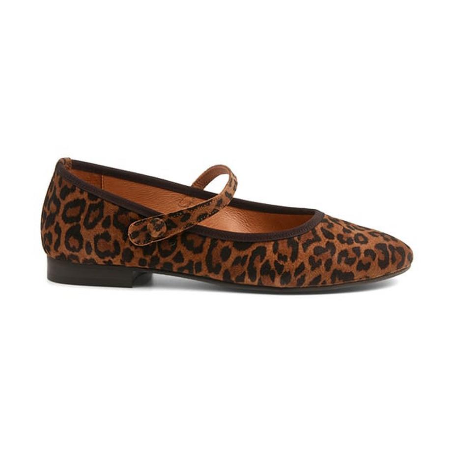 Andrea Sabatini Leopardato Leopard Print Mary Jane Flats  