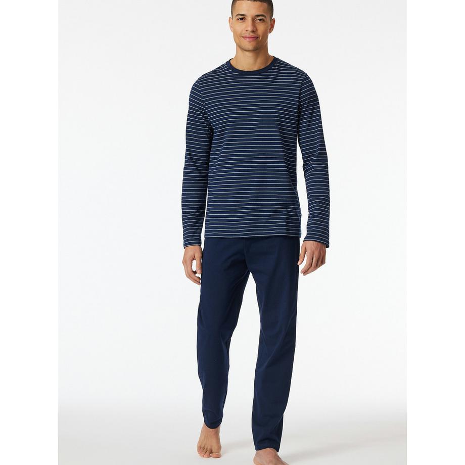Schiesser Casual Essentials Gestreifter Pyjama Schlafanzug  