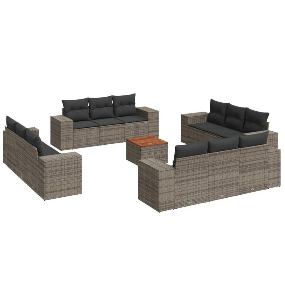 set divano da giardino Polirattan