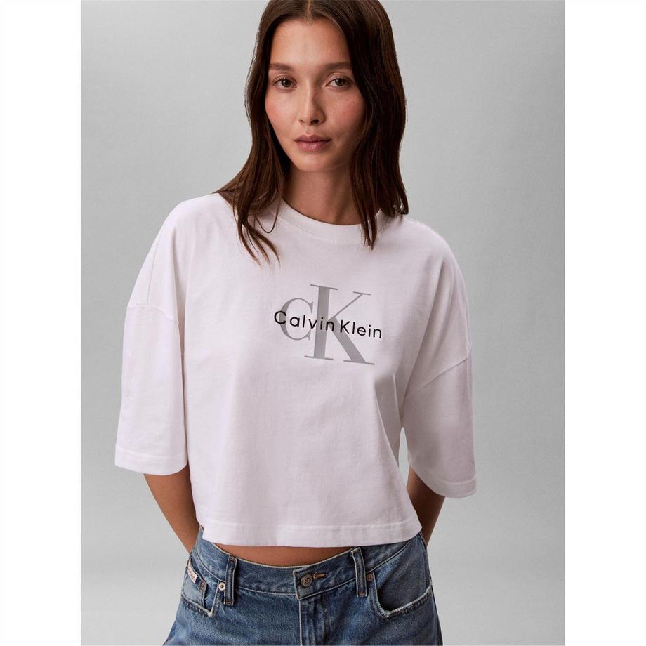 Calvin Klein  Kurzes T-Shirt, Übergroß 