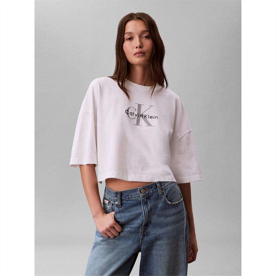 Calvin Klein  Kurzes T-Shirt, Übergroß 