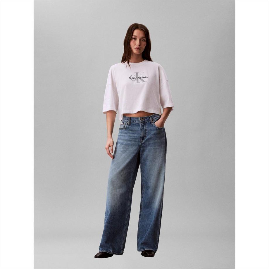 Calvin Klein  Kurzes T-Shirt, Übergroß 