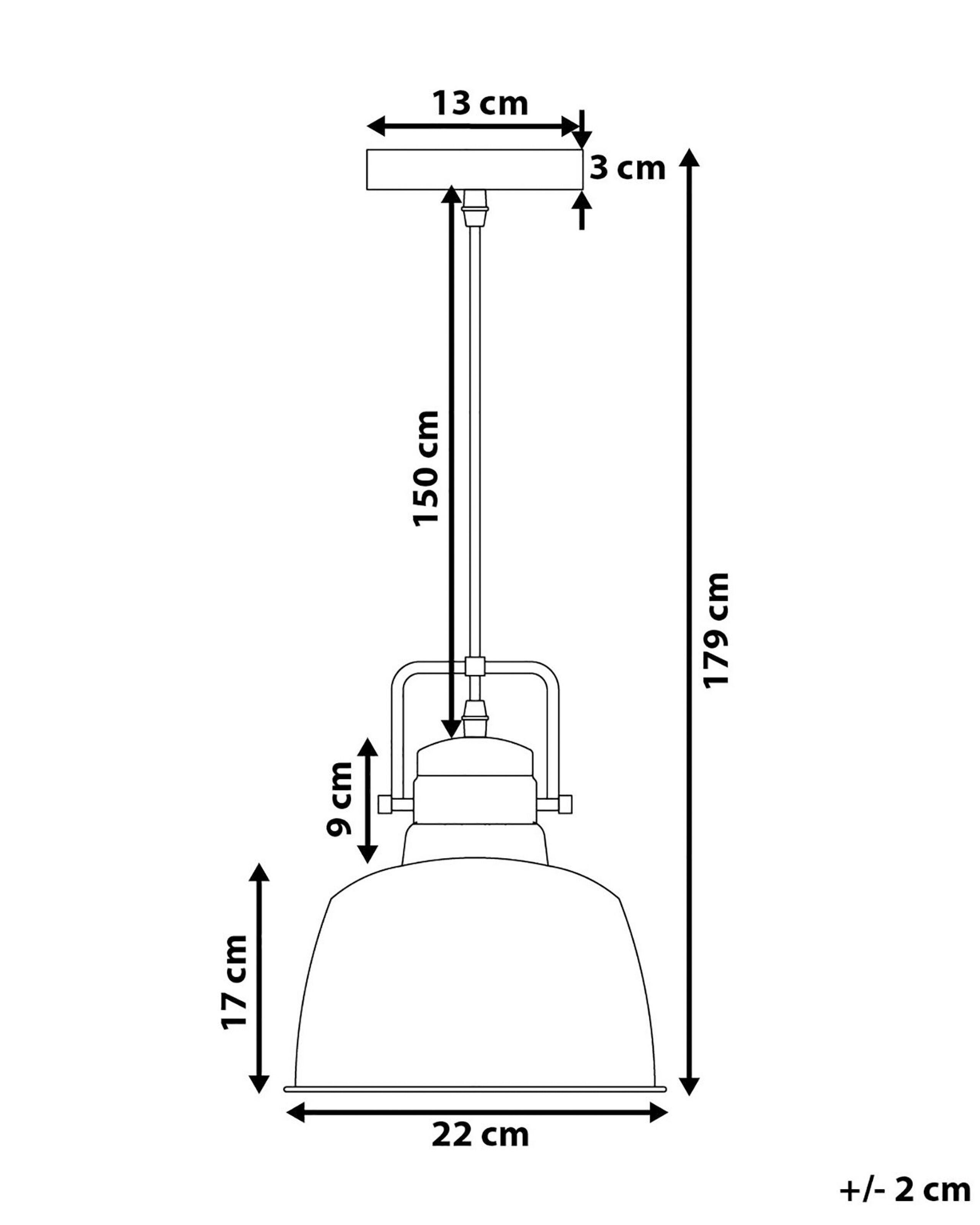 Beliani Lampe suspension en Métal Moderne NARMADA  