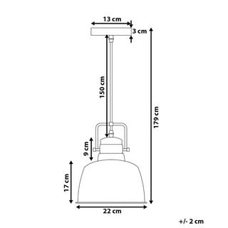 Beliani Lampe suspension en Métal Moderne NARMADA  