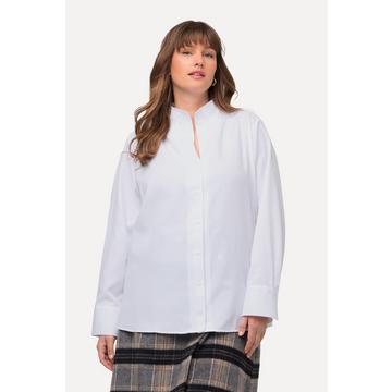 Chemise en tissu Oxford. Col calice et manches longues