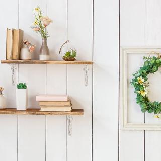 B2X 2 supports d'étagère en fonte avec motif de lys français  