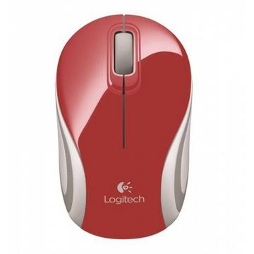 Logitech M187 Mouse wireless Senza fili (radio) Ottico Rosso 3 Tasti 1000 dpi