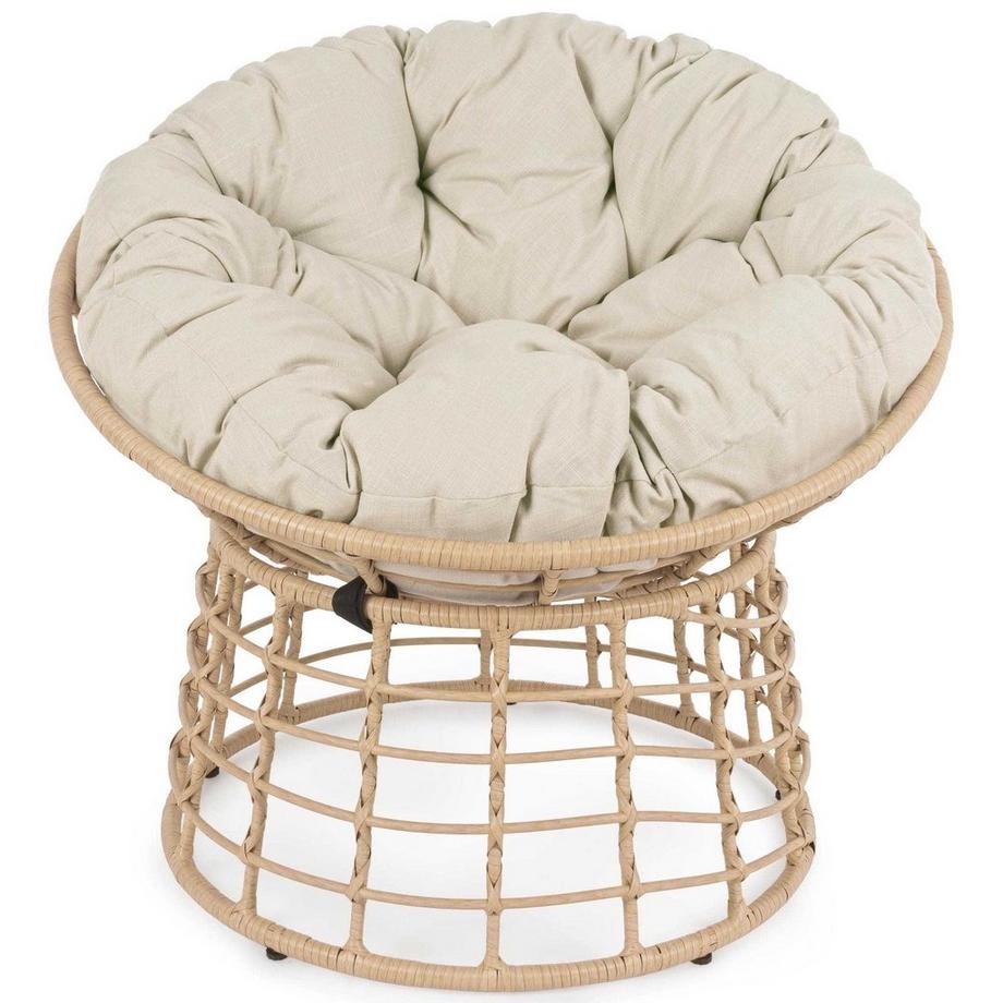 mutoni Garten Korbsessel mit Kissen Molly natur  