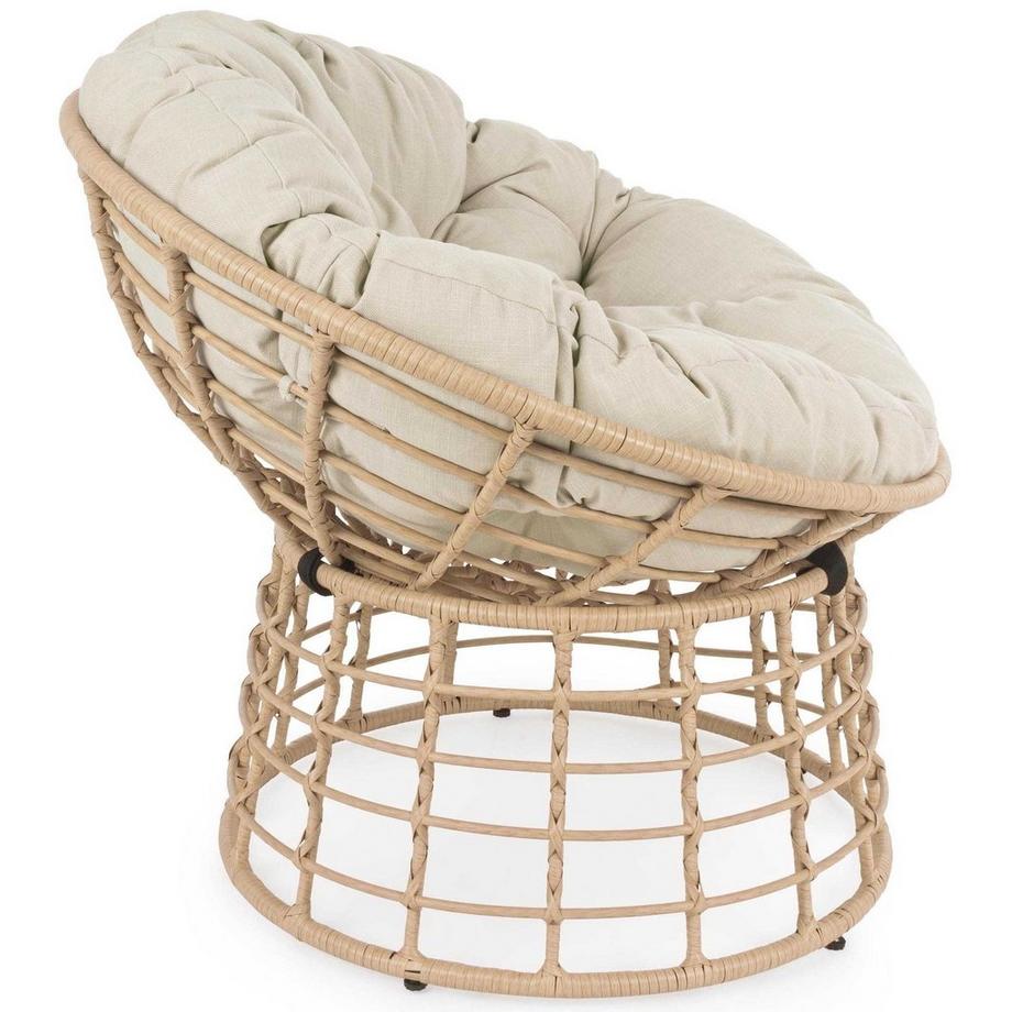 mutoni Garten Korbsessel mit Kissen Molly natur  