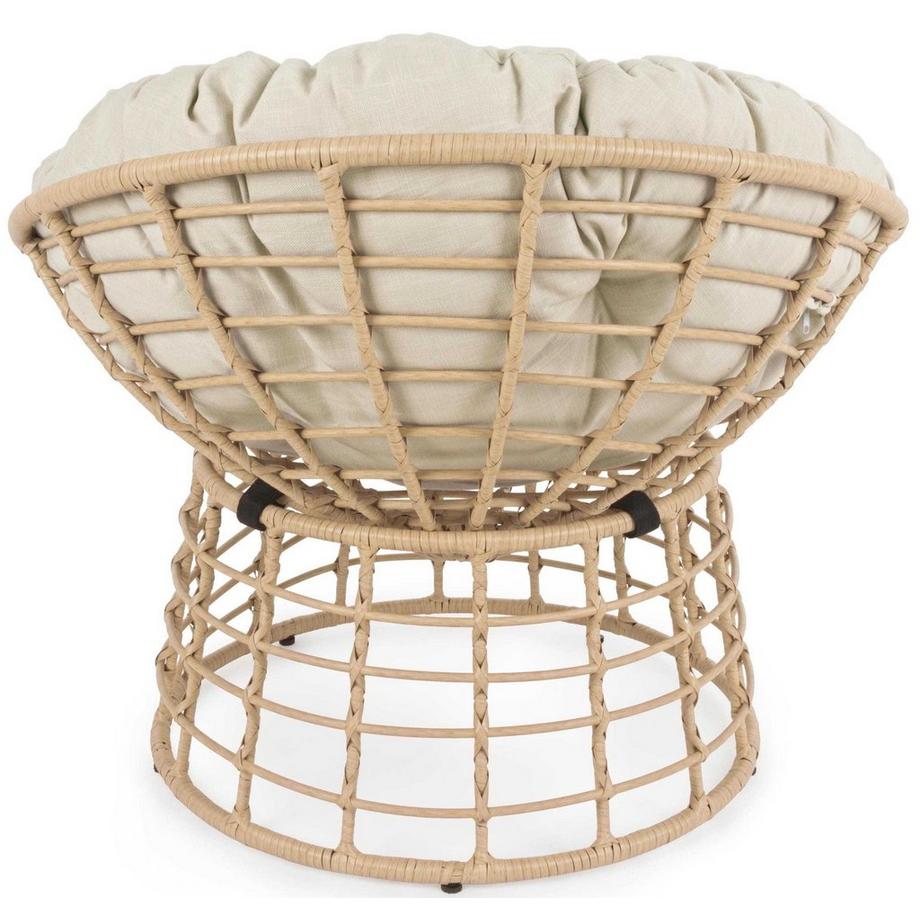 mutoni Garten Korbsessel mit Kissen Molly natur  