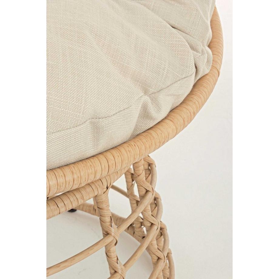 mutoni Garten Korbsessel mit Kissen Molly natur  