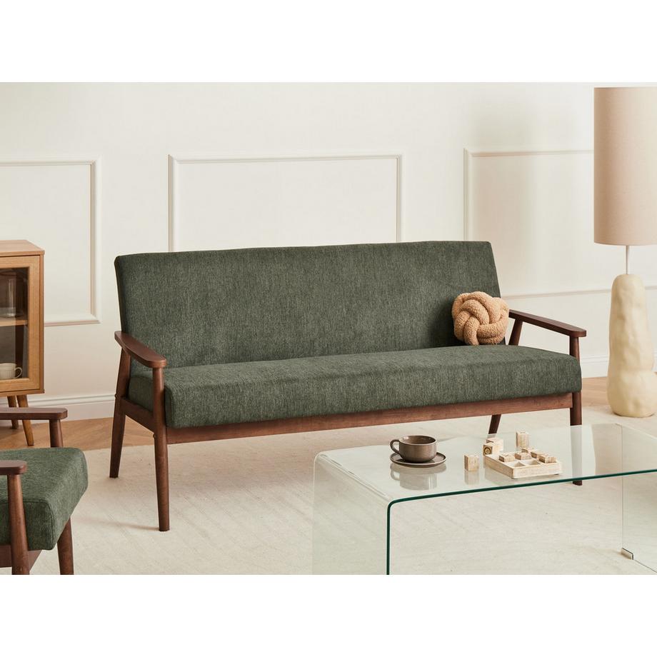 Beliani 3 Sitzer Sofa aus Stoff Retro ESRUM  