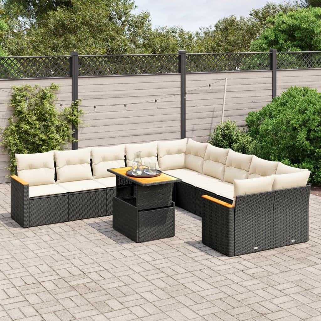 VidaXL Ensemble de canapés de jardin rotin synthétique  